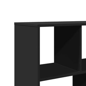 Βιβλιοθήκη Μαύρη 100x33x156,5 εκ. από Επεξεργασμένο Ξύλο