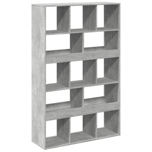Βιβλιοθήκη Γκρι Σκυροδέματος 100x33x156,5εκ. Επεξεργ. Ξύλο