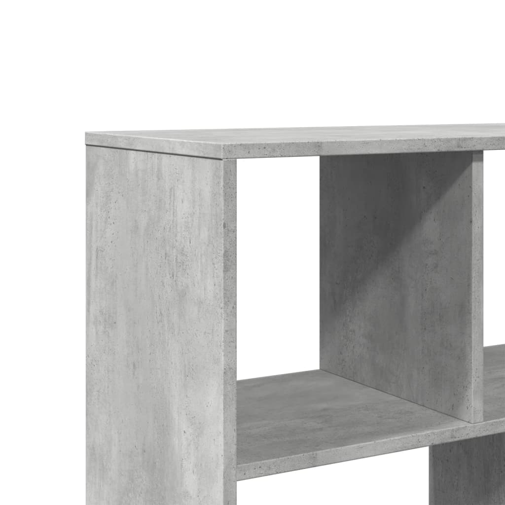 Βιβλιοθήκη Γκρι Σκυροδέματος 100x33x156,5εκ. Επεξεργ. Ξύλο