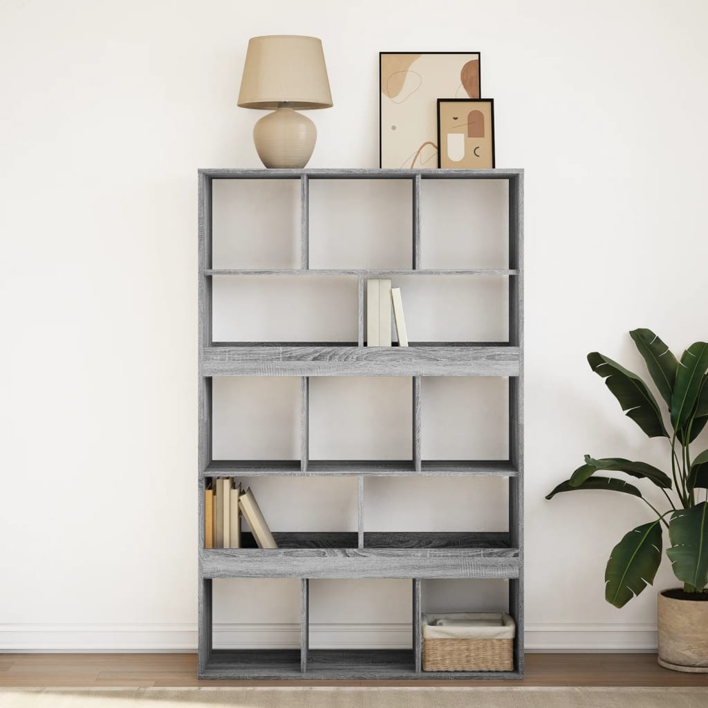 Βιβλιοθήκη Γκρι Sonoma 100x33x156,5εκ. από Επεξεργ. Ξύλο