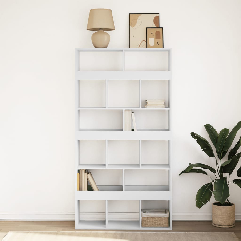 Βιβλιοθήκη Λευκή 100x33x187,5 εκ. Επεξ. Ξύλο