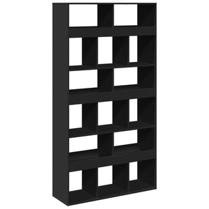 Βιβλιοθήκη Μαύρη 100x33x187,5 εκ. Επεξ. Ξύλο - Pakobazaar