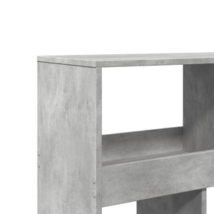 Βιβλιοθήκη Γκρι Σκυροδέματος 100x33x187,5 εκ. Επεξεργ. Ξύλο - Pakobazaar