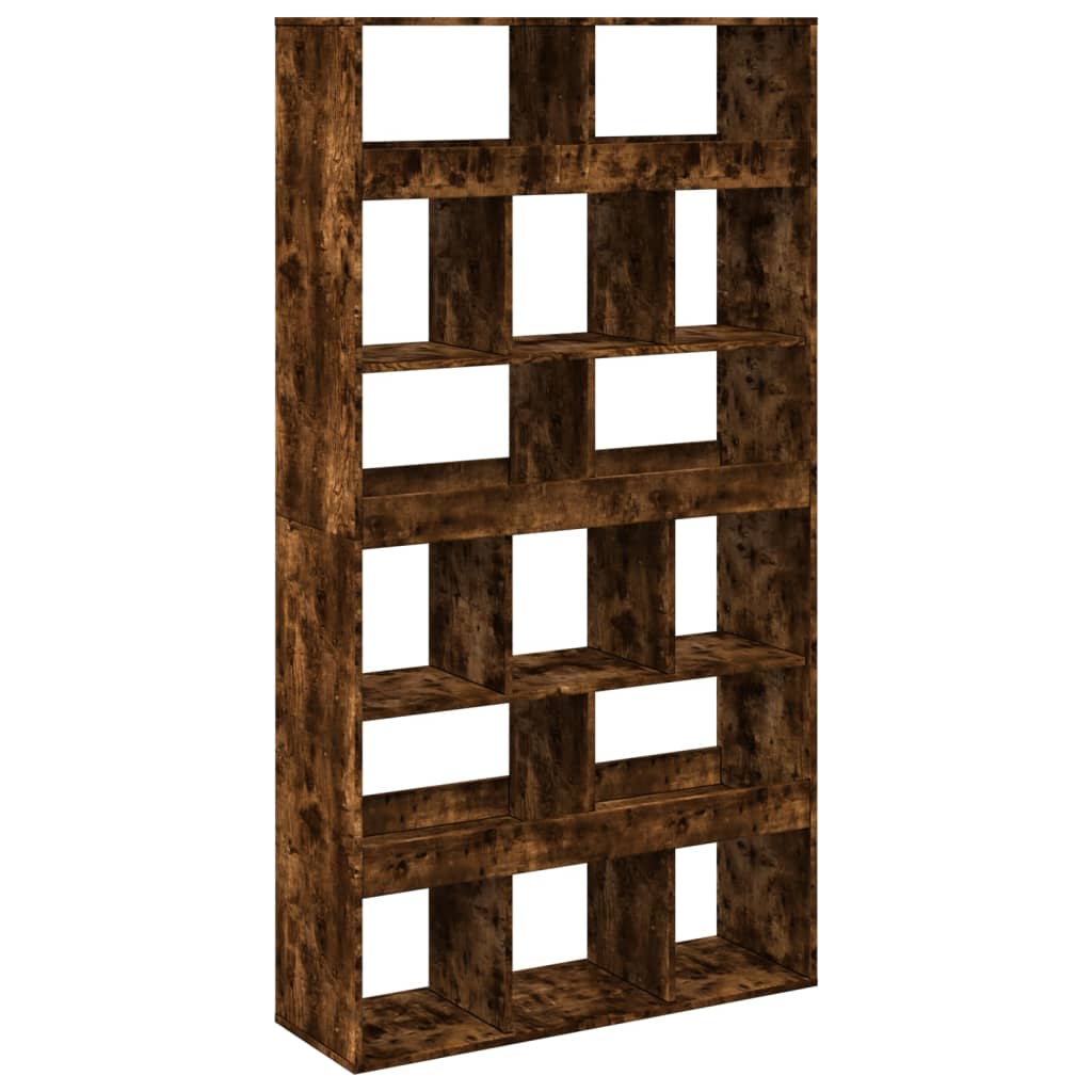 Βιβλιοθήκη Καπνιστή Δρυς 100x33x187,5εκ. από Επεξεργασμένο Ξύλο