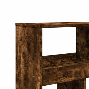 Βιβλιοθήκη Καπνιστή Δρυς 100x33x187,5εκ. από Επεξεργασμένο Ξύλο