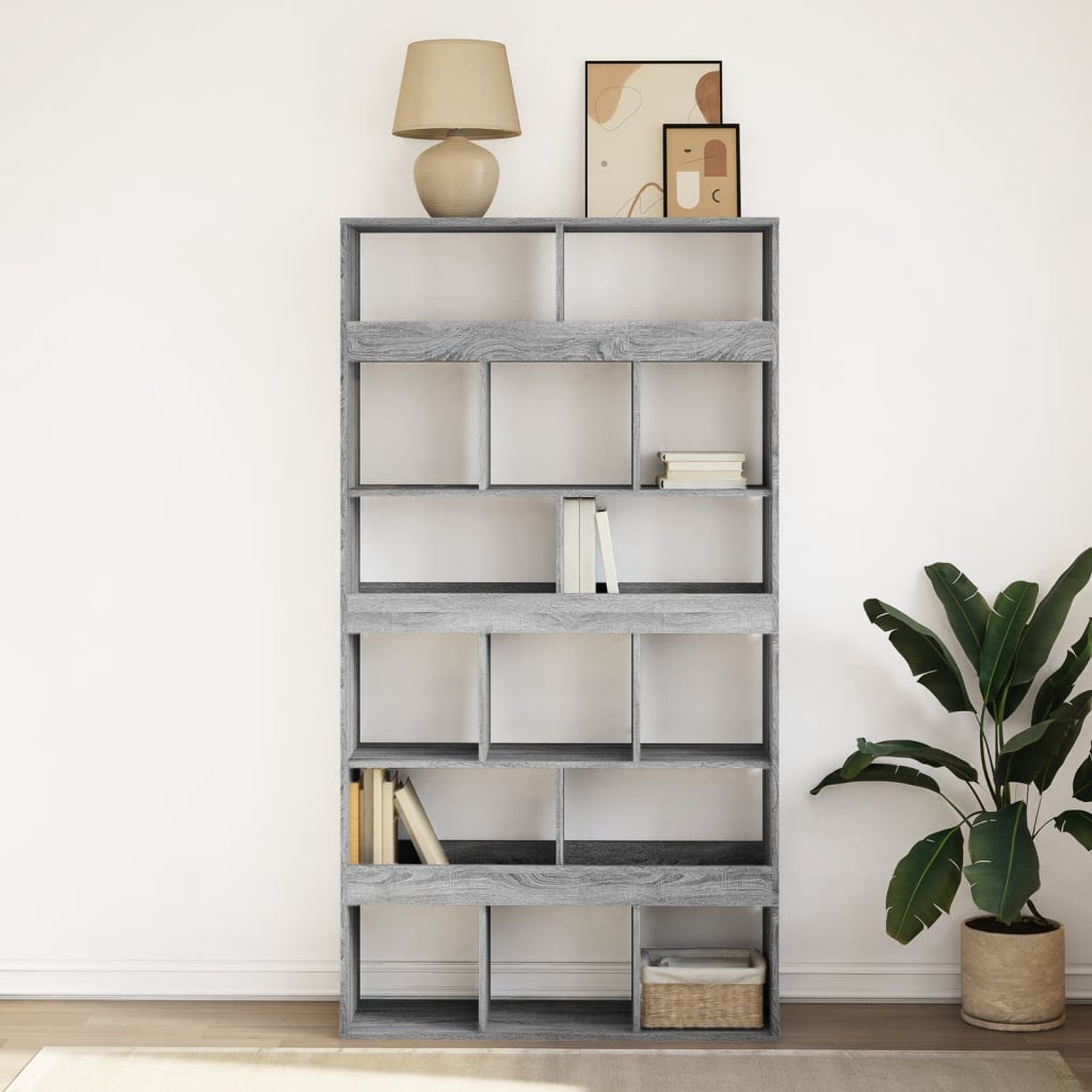 Βιβλιοθήκη Γκρι Sonoma 100x33x187,5 εκ. από Επεξεργ. Ξύλο