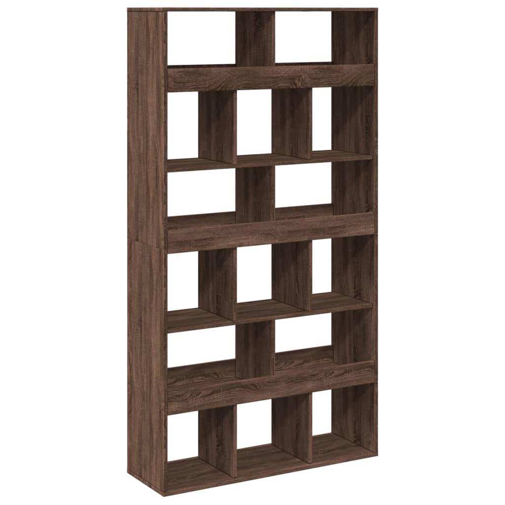 Βιβλιοθήκη Καφέ Δρυς 100x33x187,5 εκ. από Επεξεργασμένο Ξύλο