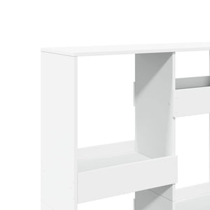 Βιβλιοθήκη Λευκή 100x33x135 εκ. από Επεξεργασμένο Ξύλο