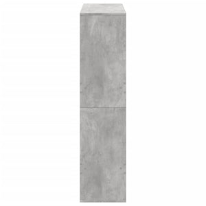 Βιβλιοθήκη Γκρι Σκυροδέματος 100x33x135 εκ. Επεξεργ. Ξύλο