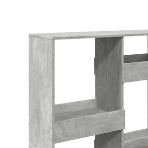 Βιβλιοθήκη Γκρι Σκυροδέματος 100x33x135 εκ. Επεξεργ. Ξύλο