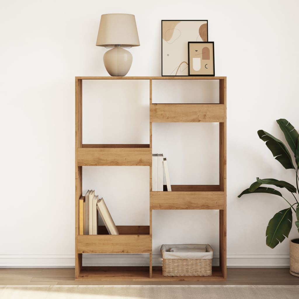 Βιβλιοθήκη Αρτισιανή Δρυς 100x33x135 εκ. Επεξ. Ξύλο