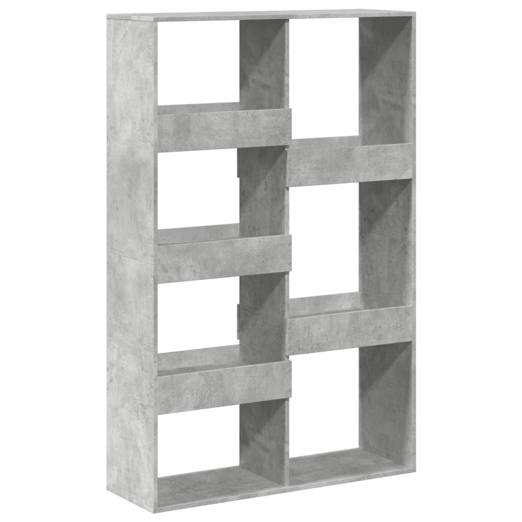 Βιβλιοθήκη Γκρι Σκυροδέματος 100x33x155,5 εκ. Επεξεργ. Ξύλο - Pakobazaar