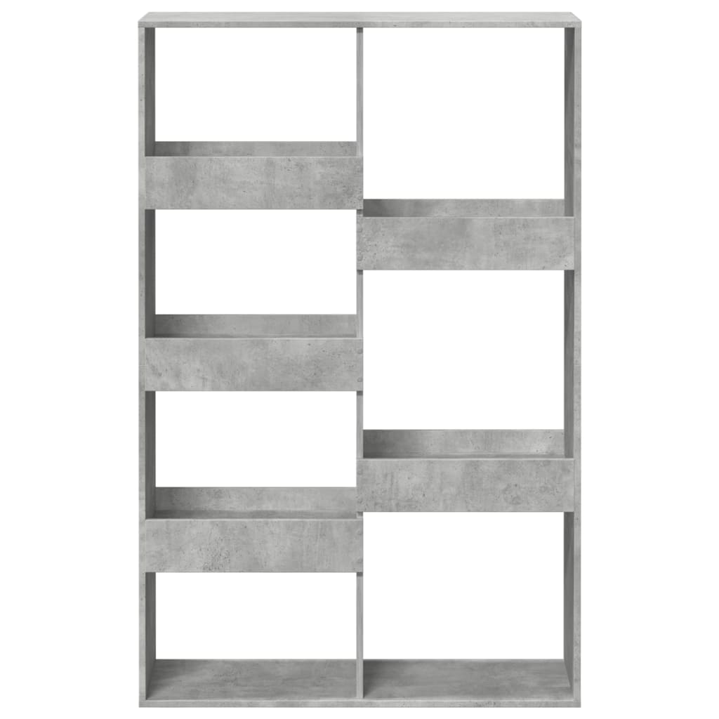 Βιβλιοθήκη Γκρι Σκυροδέματος 100x33x155,5 εκ. Επεξεργ. Ξύλο - Pakobazaar