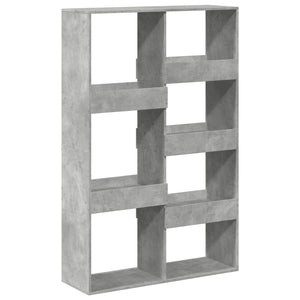 Βιβλιοθήκη Γκρι Σκυροδέματος 100x33x155,5 εκ. Επεξεργ. Ξύλο - Pakobazaar