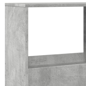 Βιβλιοθήκη Γκρι Σκυροδέματος 100x33x155,5 εκ. Επεξεργ. Ξύλο - Pakobazaar