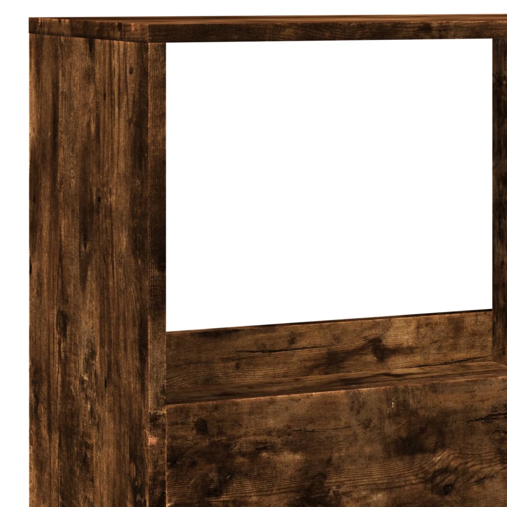Βιβλιοθήκη Καπνιστή Δρυς 100x33x155,5 εκ. Επεξεργασμένο Ξύλο