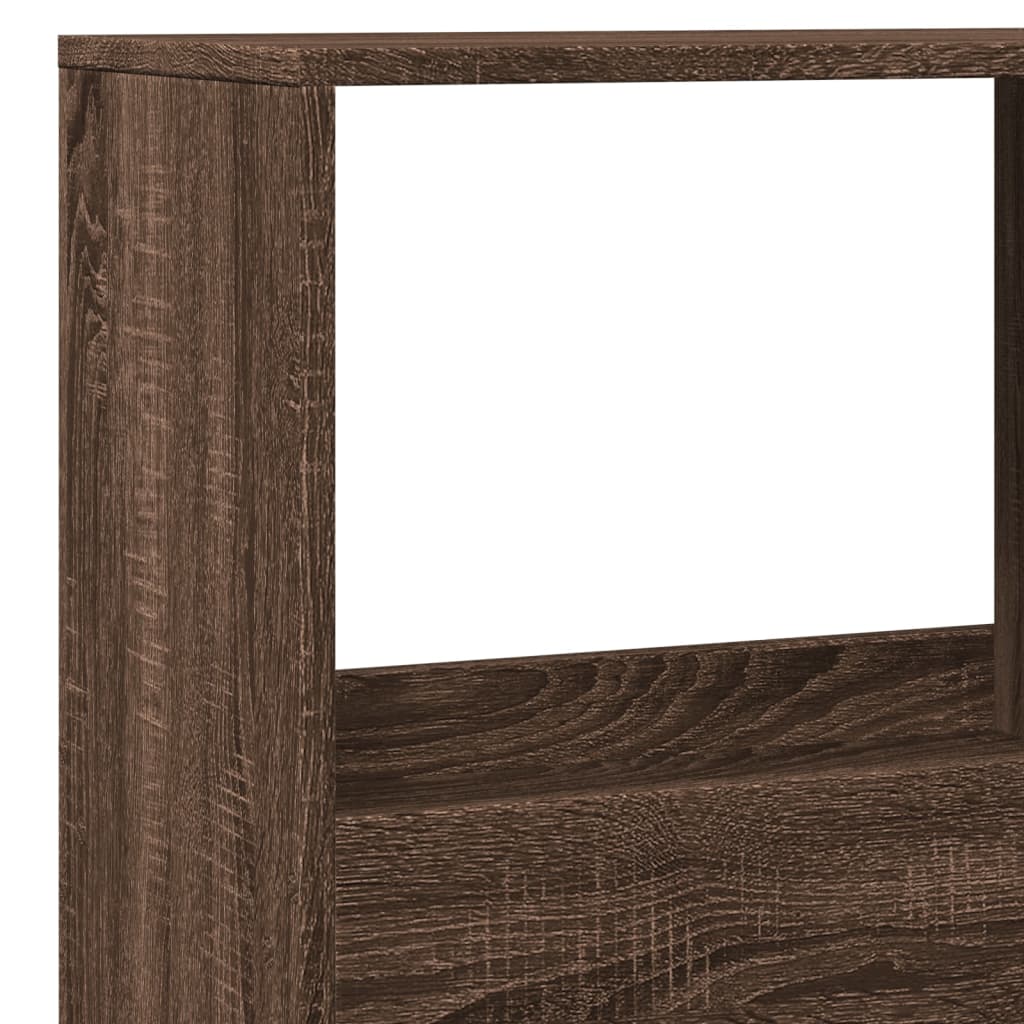 Βιβλιοθήκη Καφέ Δρυς 100x33x155,5 εκ. από Επεξεργασμένο Ξύλο