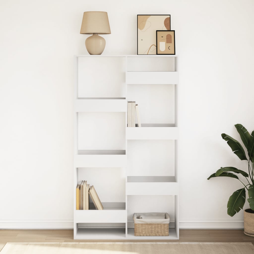 Βιβλιοθήκη Λευκή 100x33x175 εκ. από Επεξεργασμένο Ξύλο