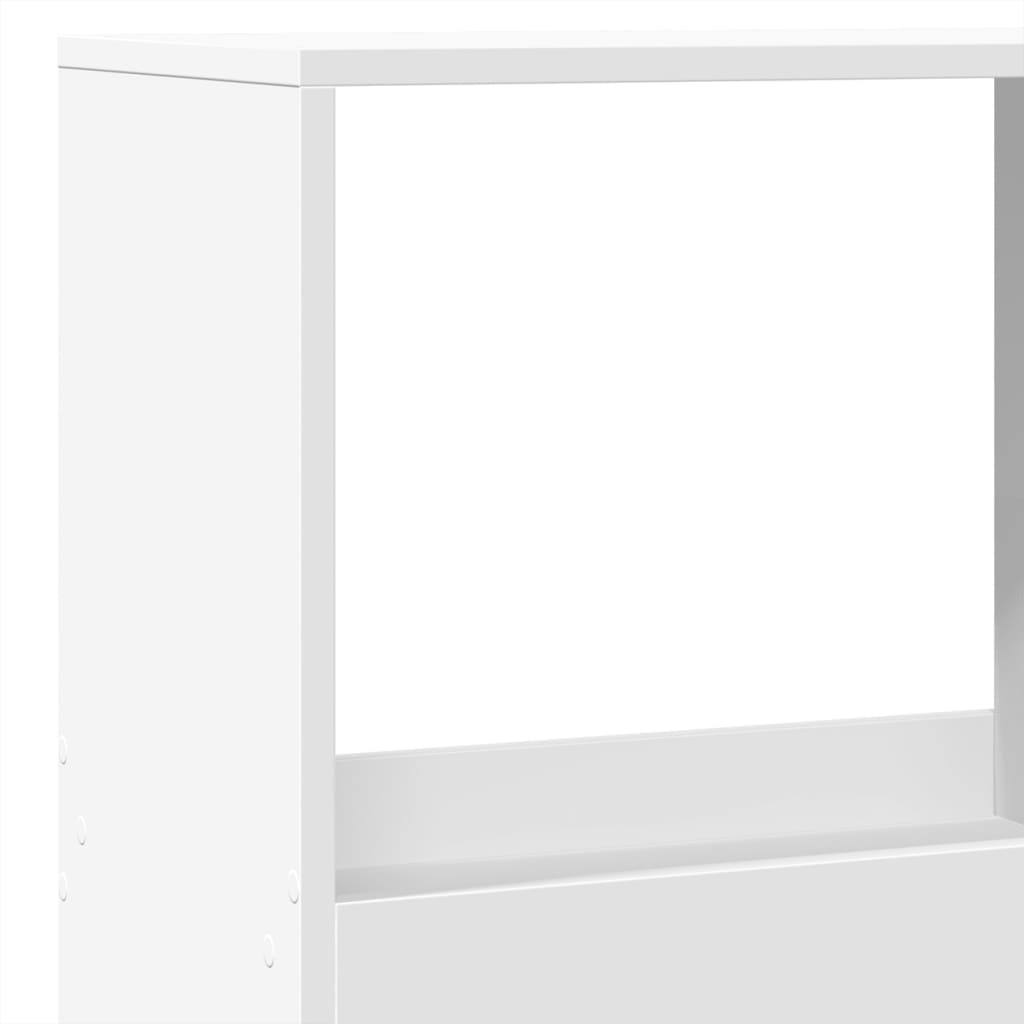 Βιβλιοθήκη Λευκή 100x33x175 εκ. από Επεξεργασμένο Ξύλο