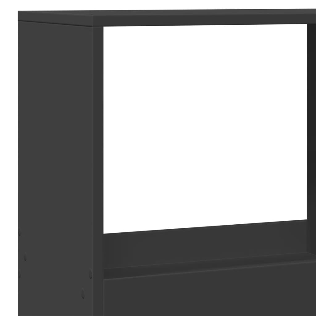 Βιβλιοθήκη Μαύρη 100x33x175 εκ. από Επεξεργασμένο Ξύλο