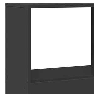 Βιβλιοθήκη Μαύρη 100x33x175 εκ. από Επεξεργασμένο Ξύλο