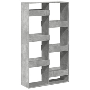 Βιβλιοθήκη Γκρι Σκυροδέματος 100x33x175 εκ. Επεξεργ. Ξύλο