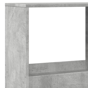 Βιβλιοθήκη Γκρι Σκυροδέματος 100x33x175 εκ. Επεξεργ. Ξύλο