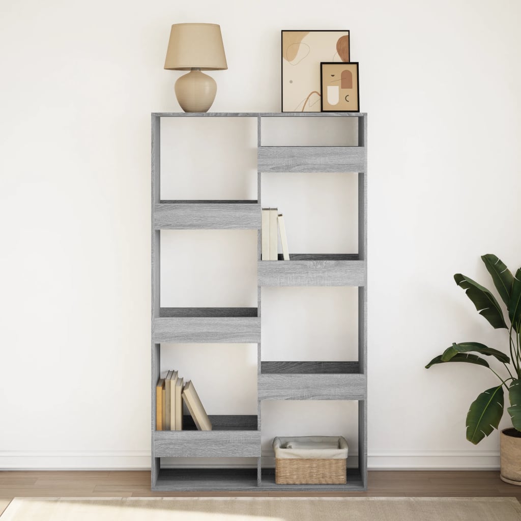 Βιβλιοθήκη Γκρι Sonoma 100x33x175 εκ. από Επεξεργ. Ξύλο