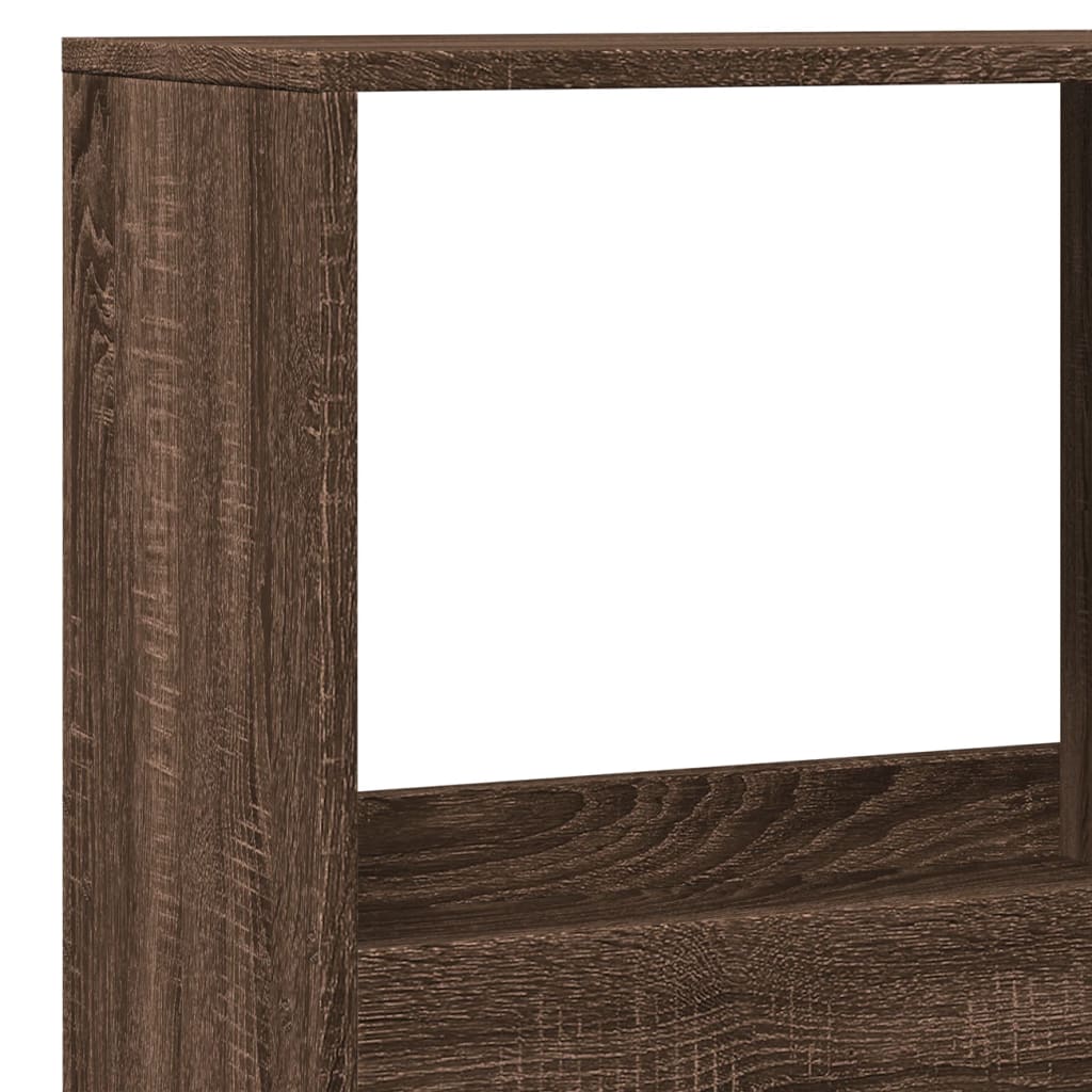 Βιβλιοθήκη Καφέ Δρυς 100x33x175 εκ. από Επεξεργασμένο Ξύλο