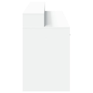 Γραφείο με LED Λευκό 160x55x91 εκ. από Επεξεργασμένο Ξύλο - Pakobazaar