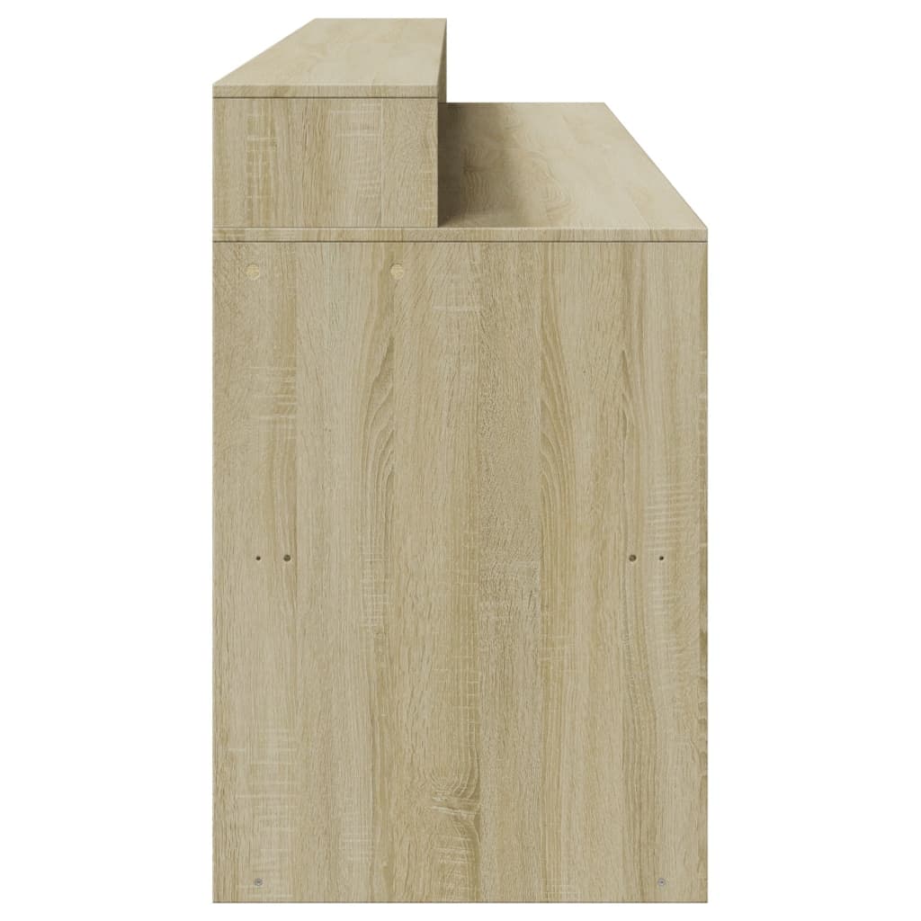 Γραφείο με LED Sonoma δρυς 200x55x91 εκ. Επεξεργ. Ξύλο