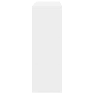 Διαχωριστικό Χώρου-Βιβλιοθήκη Λευκό 100x33x94,5 εκ. Επεξ. Ξύλο