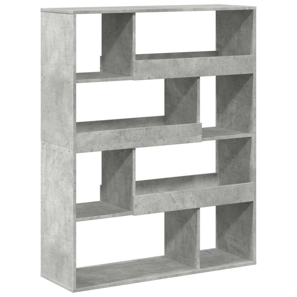 Βιβλιοθήκη/Διαχωριστικό Χώρου Γκρι 100x33x125,5 εκ. Επεξ. Ξύλο