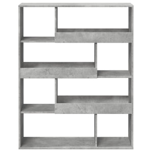 Βιβλιοθήκη/Διαχωριστικό Χώρου Γκρι 100x33x125,5 εκ. Επεξ. Ξύλο