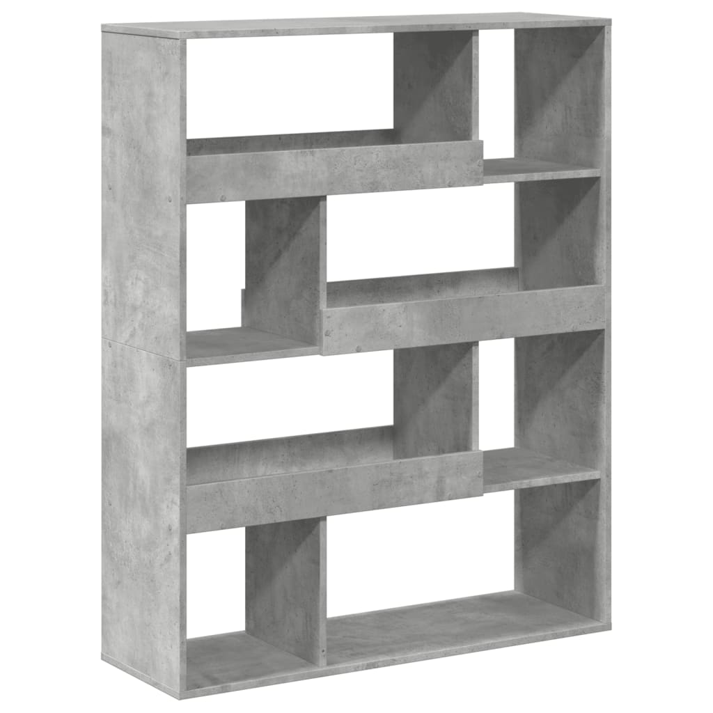 Βιβλιοθήκη/Διαχωριστικό Χώρου Γκρι 100x33x125,5 εκ. Επεξ. Ξύλο