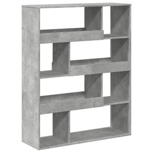 Βιβλιοθήκη/Διαχωριστικό Χώρου Γκρι 100x33x125,5 εκ. Επεξ. Ξύλο