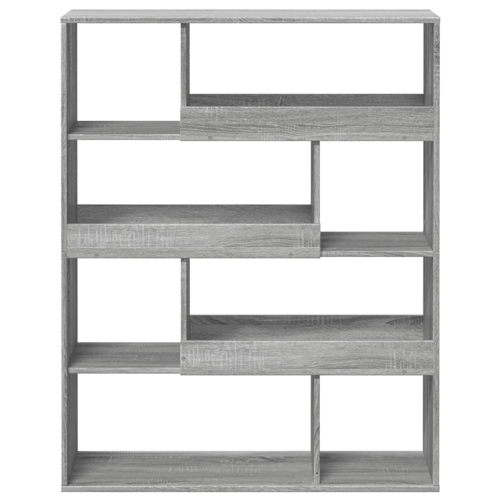 Βιβλιοθήκη/Διαχωριστικό Χώρου Γκρι 100x33x125,5 εκ. Επεξ. Ξύλο
