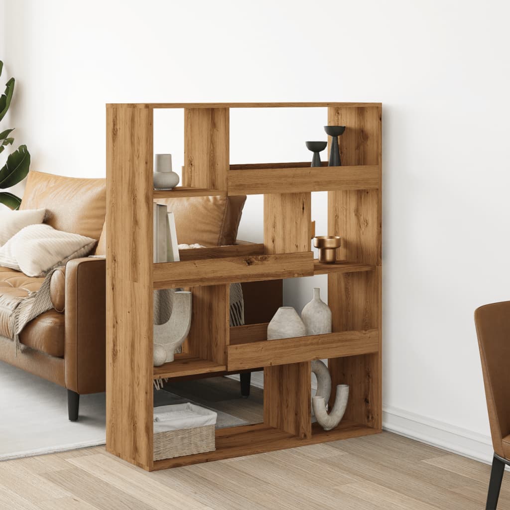 Βιβλιοθήκη/Διαχωριστικό Χώρου Δρυς 100x33x125,5 εκ. Επεξ. Ξύλο
