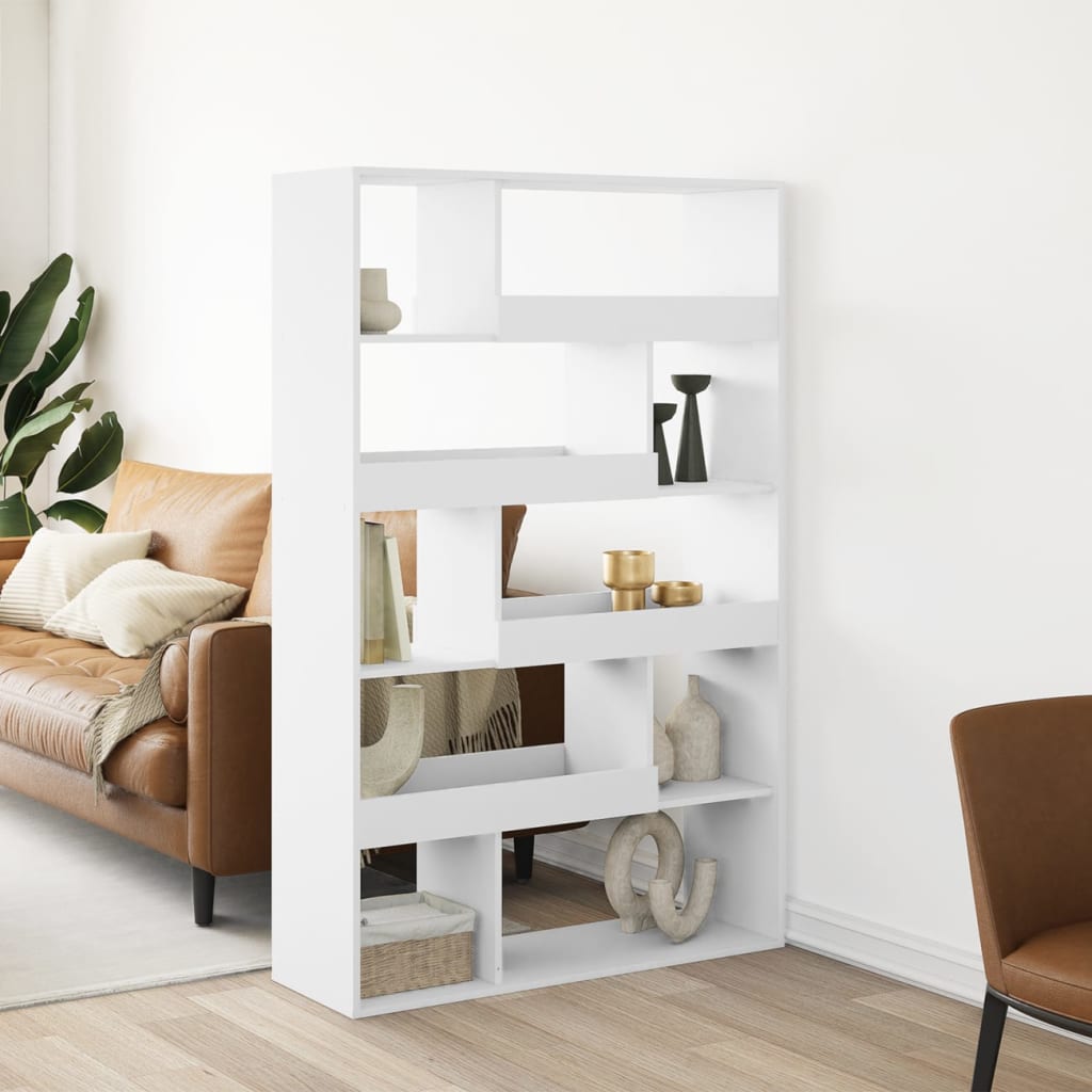Βιβλιοθήκη/Διαχωριστικό Χώρου Λευκό 100x33x156,5 εκ. Επεξ. Ξύλο - Pakobazaar