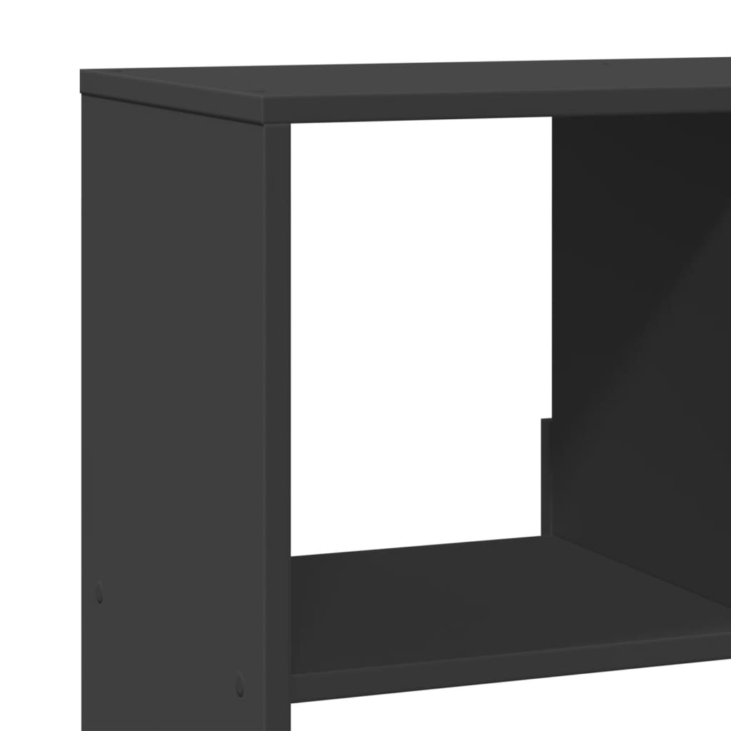 Βιβλιοθήκη/Διαχωριστικό Χώρου Μαύρη 100x33x187,5 εκ. Επεξ. Ξύλο