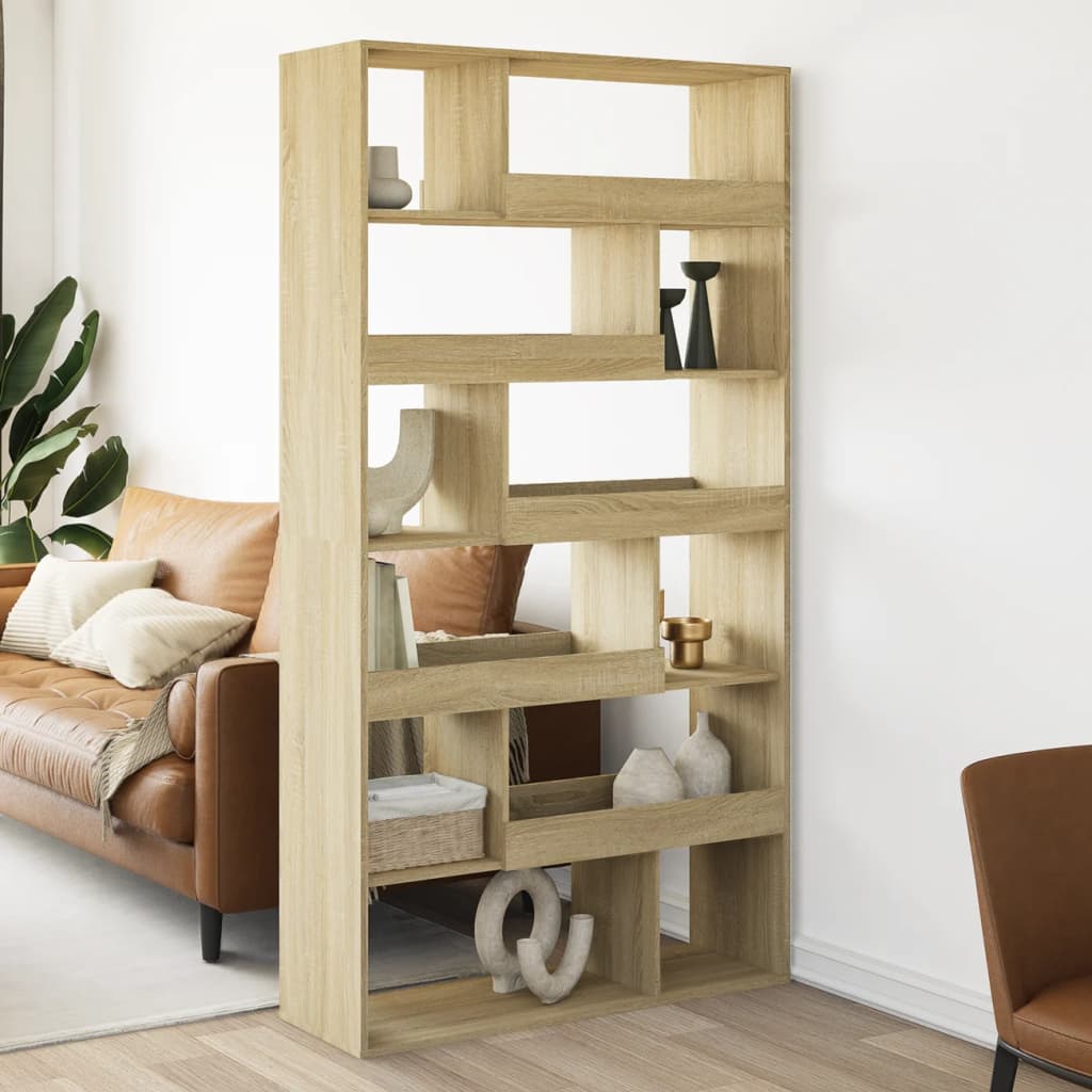 Βιβλιοθήκη/Διαχωριστικό Χώρου Δρυς 100x33x187,5 εκ. Επεξ. Ξύλο - Pakobazaar