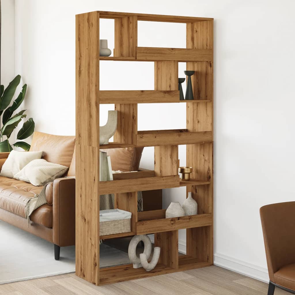 Βιβλιοθήκη/Διαχωριστικό Χώρου Δρυς 100x33x187,5 εκ. Επεξ. Ξύλο - Pakobazaar