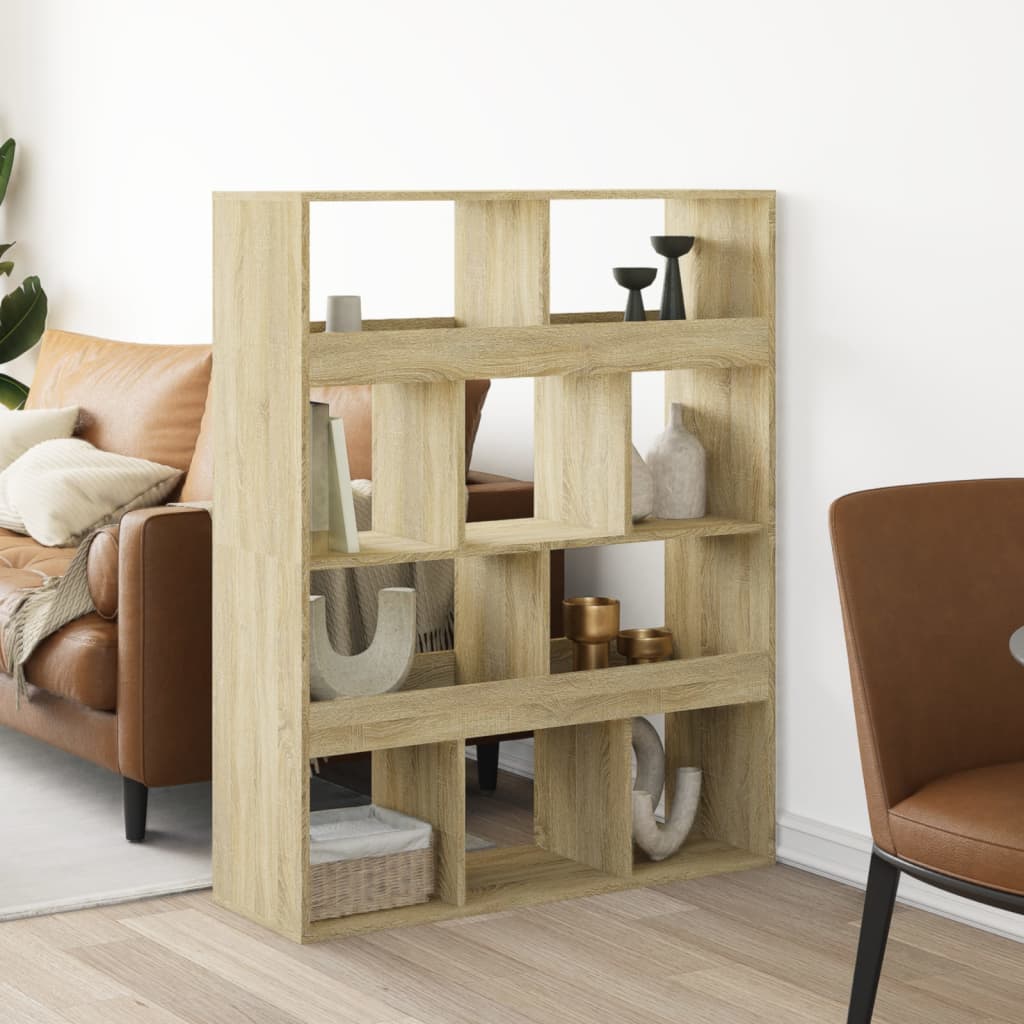 Βιβλιοθήκη/Διαχωριστικό Χώρου Δρυς 100x33x125,5 εκ. Επεξ. Ξύλο - Pakobazaar