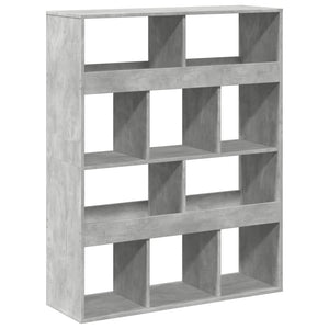 Βιβλιοθήκη/Διαχωριστικό Χώρου Γκρι 100x33x125,5 εκ. Επεξ. Ξύλο - Pakobazaar