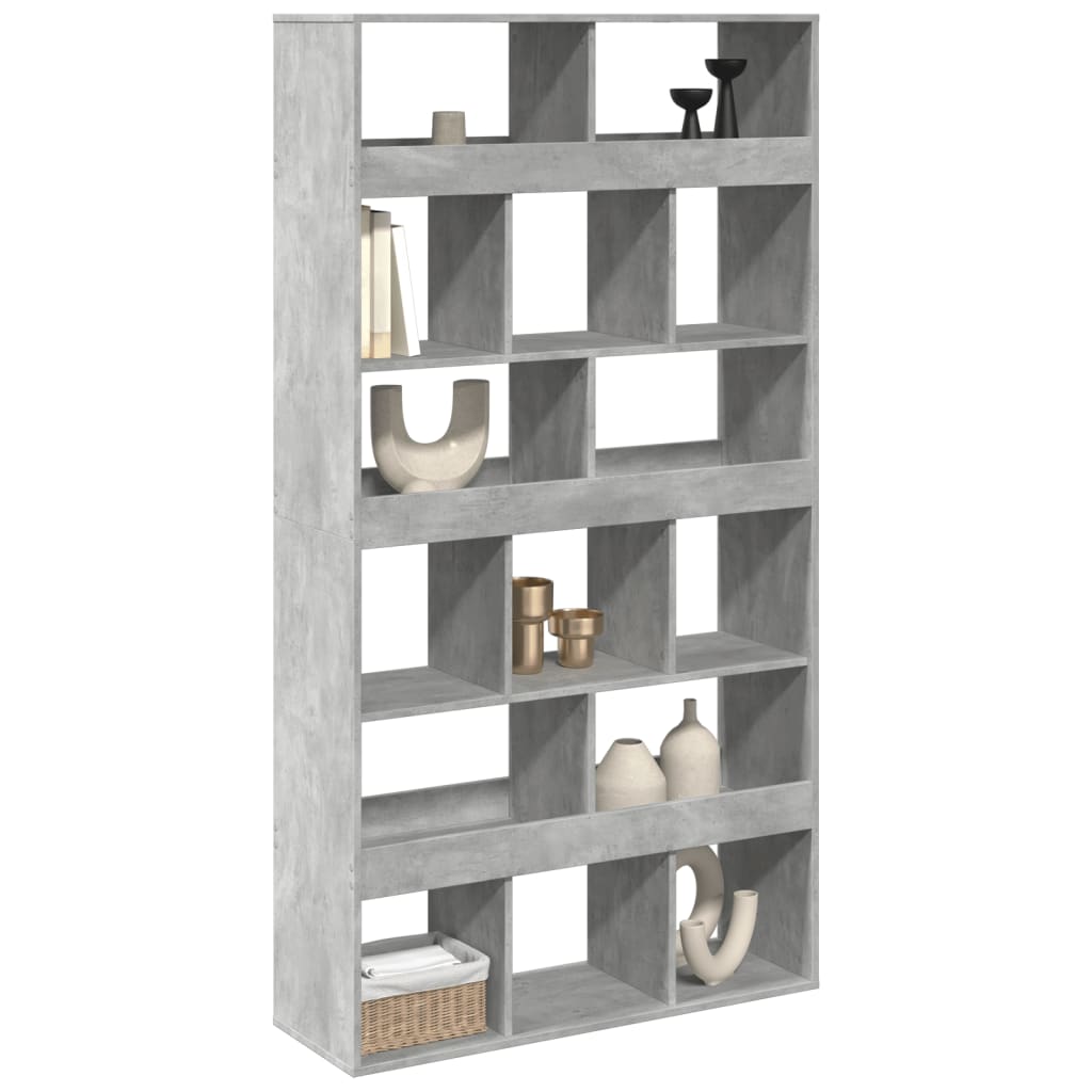 Βιβλιοθήκη/Διαχωριστικό Χώρου Γκρι 100x33x187,5 εκ. Επεξ. Ξύλο - Pakobazaar
