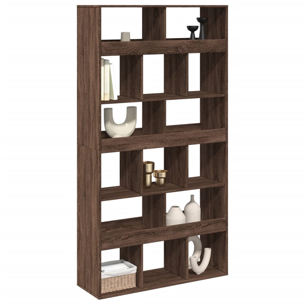 Βιβλιοθήκη/Διαχωριστικό Χώρου Δρυς 100x33x187,5 εκ. Επεξ. Ξύλο