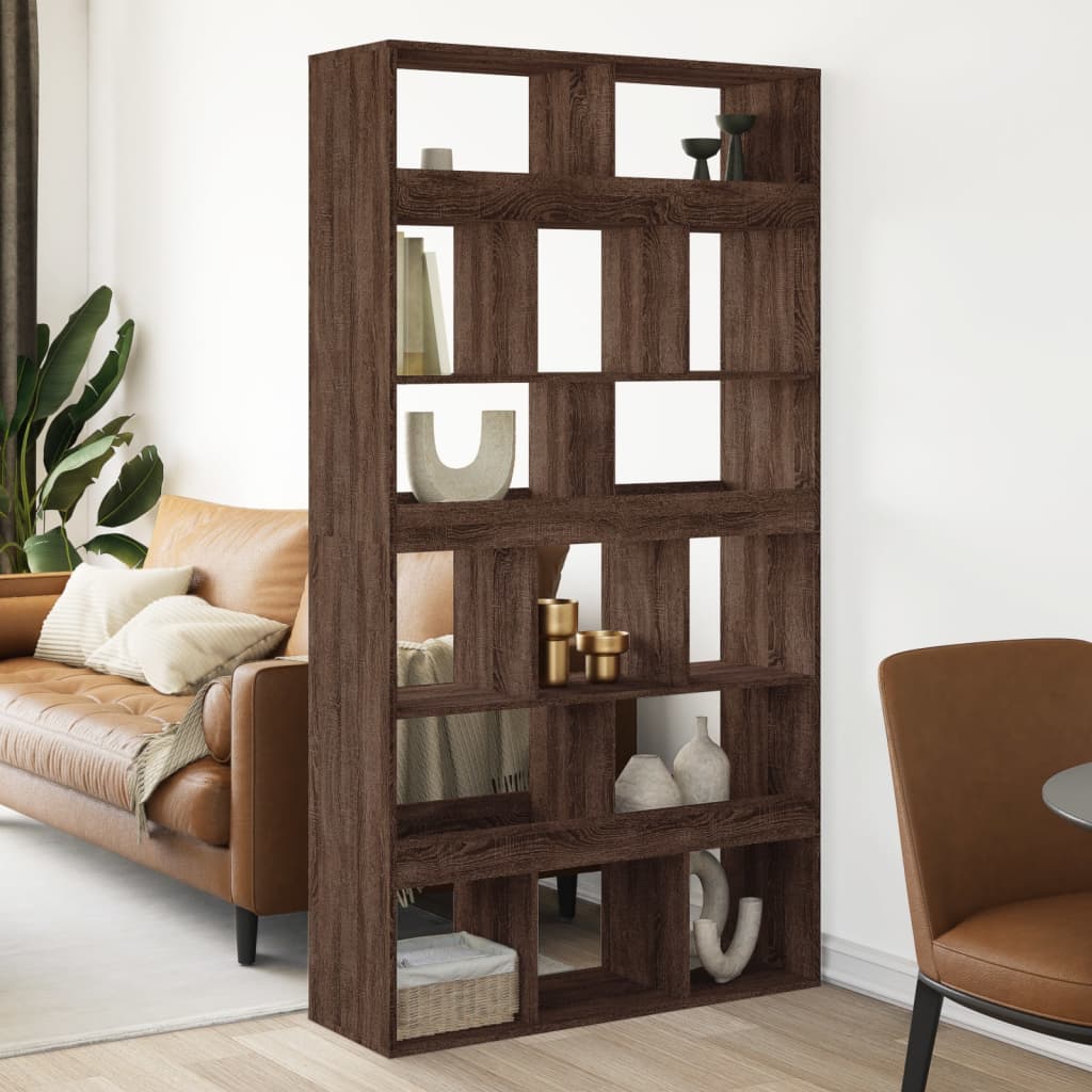 Βιβλιοθήκη/Διαχωριστικό Χώρου Δρυς 100x33x187,5 εκ. Επεξ. Ξύλο