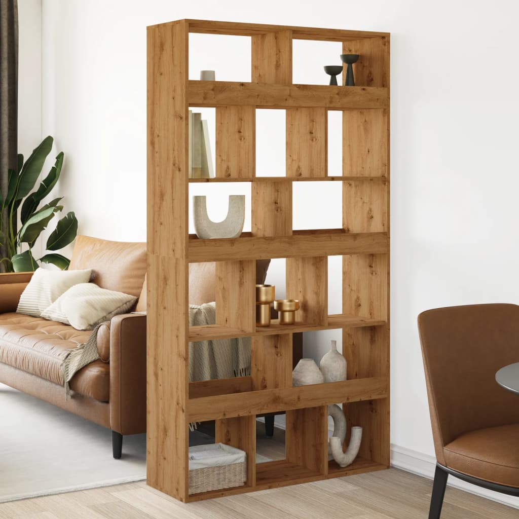 Βιβλιοθήκη/Διαχωριστικό Χώρου Δρυς 100x33x187,5 εκ. Επεξ. Ξύλο - Pakobazaar