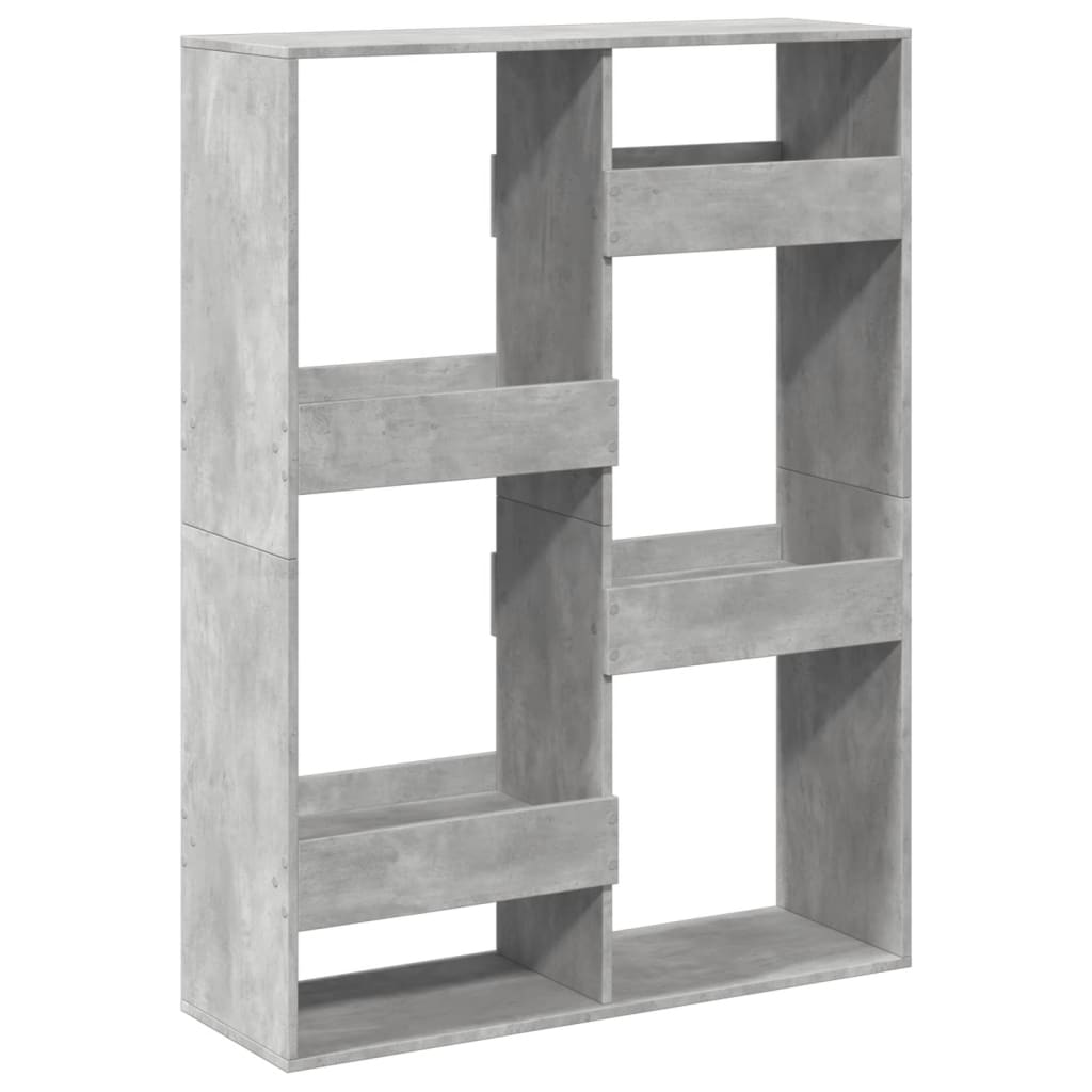 Βιβλιοθήκη/Διαχωριστικό Χώρου Γκρι 100x33x135 εκ. Επεξ. Ξύλο