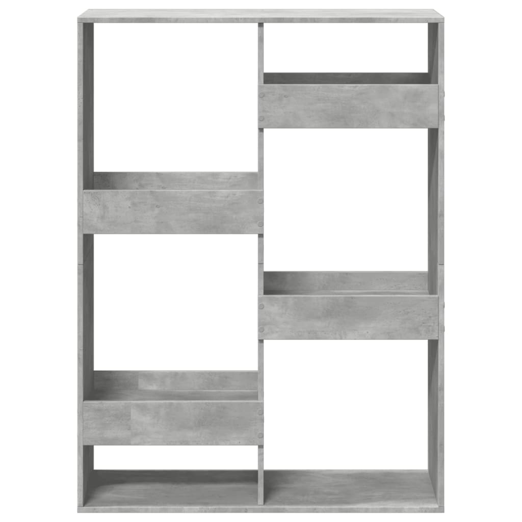 Βιβλιοθήκη/Διαχωριστικό Χώρου Γκρι 100x33x135 εκ. Επεξ. Ξύλο